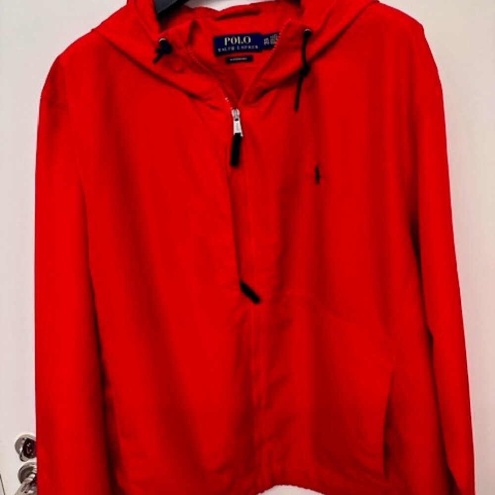 Men's Ralph Lauren Polo Lightweight Jacket with Hoodie.  Red.  XXL.